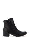 Rieker Womens Faux Button Gathered Ankle Boots, Black
