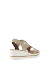 Rieker Womens T-Bar Wedge Sandals, Beige