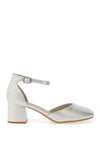 Rieker Womens Shimmering Heeled Shoes, Silver