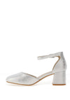 Rieker Womens Shimmering Heeled Shoes, Silver