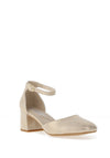 Rieker Womens Shimmering Heeled Shoes, Gold