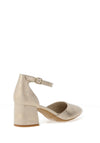 Rieker Womens Shimmering Heeled Shoes, Gold