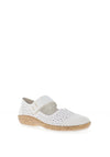 Rieker Leather Perforated Comfort Shoes, White