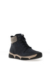 Rieker Flat Lace Ankle Boot, Navy