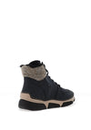 Rieker Flat Lace Ankle Boot, Navy