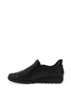 Rieker Womens Leather Zip Comfort Shoe, Black