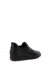 Rieker Womens Leather Zip Comfort Shoe, Black