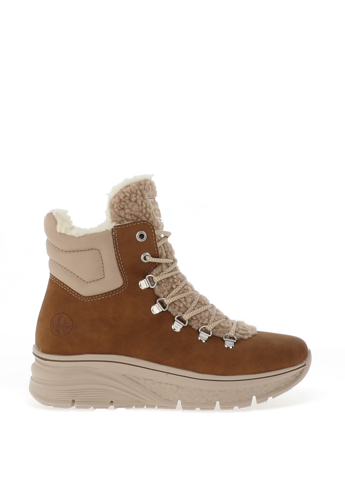 Rieker Womens Fleece Lined Boots, Brown