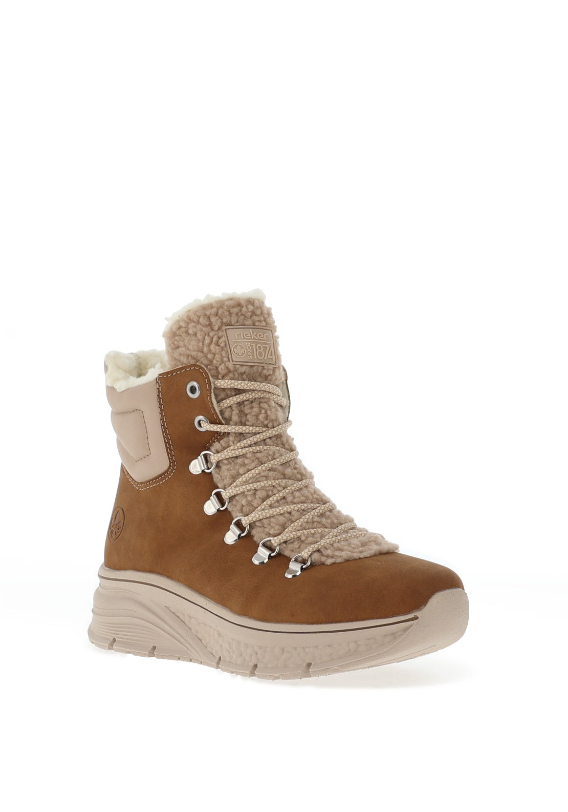 Rieker Womens Fleece Lined Boots, Brown