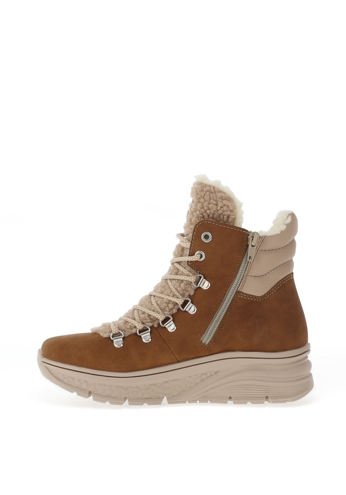 Rieker Womens Fleece Lined Boots, Brown