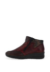 Rieker Womens Leather Platform Shoes, Wine