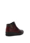 Rieker Womens Leather Platform Shoes, Wine