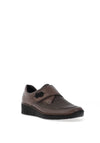 Rieker Womens Leather Printed Velcro Shoes, Grey