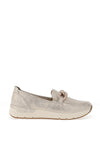 Rieker Womens Metallic Comfort Loafers, Beige