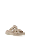 Rieker Womens T Bar Mule Sandals, Beige