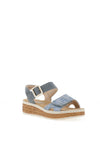 Rieker Womens Faux Leather Comfort Sandals, Blue