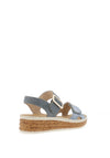 Rieker Womens Faux Leather Comfort Sandals, Blue