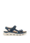 Rieker Womens Velcro Strap Sandals, Blue