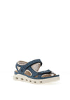 Rieker Womens Velcro Strap Sandals, Blue