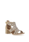 Rieker Womens Diamante Heeled Sandals, Beige