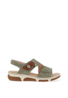 Rieker Womens Sling Back Sandals, Green