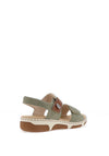 Rieker Womens Sling Back Sandals, Green