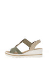 Rieker Womens T-Bar Wedge Sandals, Sage Green