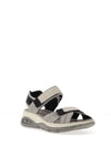 Rieker Womens Velcro Trekking Sandals, Light Grey