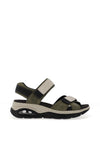 Rieker Womens Velcro Trekking Sandals, Green