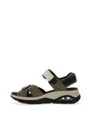 Rieker Womens Velcro Trekking Sandals, Green