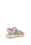 Rieker Womens Printed Velcro Strap Sandals, Pastel Multi