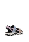 Rieker Womens Colour Block Velcro Strap Sandals, Black Multi
