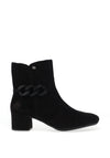 Rieker Womens Chain Link Heeled Boot, Black