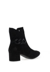 Rieker Womens Chain Link Heeled Boot, Black