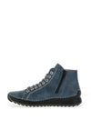 Rieker Stitch Detail Lace Up Ankle Boots, Blue