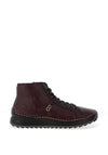 Rieker Womens Stitch Detail Lace Up Ankle Boots, Wine