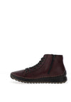 Rieker Womens Stitch Detail Lace Up Ankle Boots, Wine
