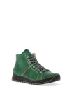 Rieker Stitch Detail Lace Up Ankle Boots, Green