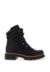 Rieker Womens Fleece Lined Lace Boots, Black