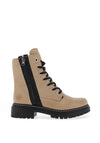 Rieker Womens Multi Zip Boots, Beige
