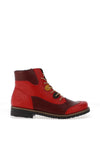 Rieker Womens Lace Up Ankle Boots, Red