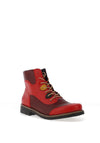 Rieker Womens Lace Up Ankle Boots, Red