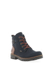 Rieker Womens Laced Boots, Navy Blue