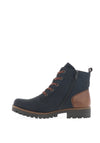 Rieker Womens Laced Boots, Navy Blue