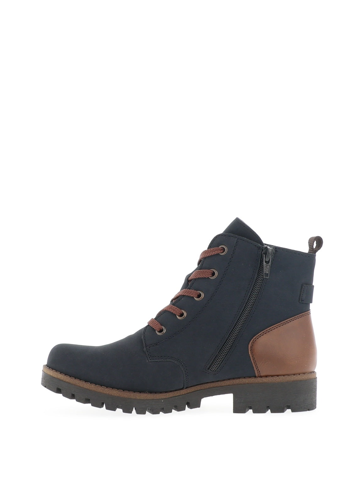 Rieker Womens Laced Boots, Navy Blue
