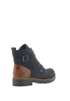 Rieker Womens Laced Boots, Navy Blue