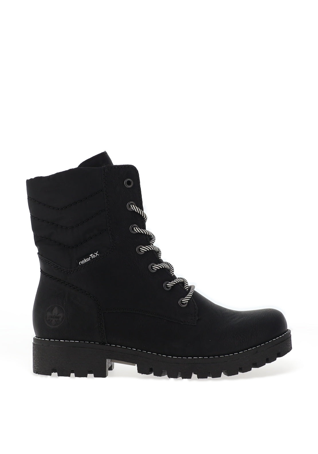 Rieker Womens Lace Up Ankle Boots, Black