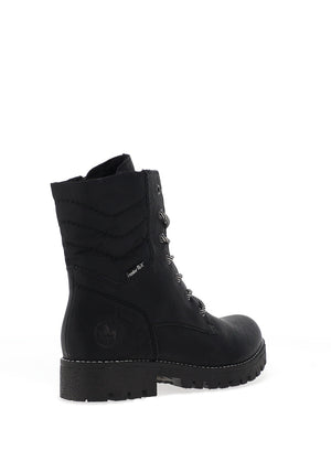 Rieker Womens Lace Up Ankle Boots, Black