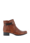 Rieker Womens Chain Strap Boots, Cognac