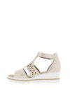 Rieker Womens Shimmering Cut Out Sandals, Beige